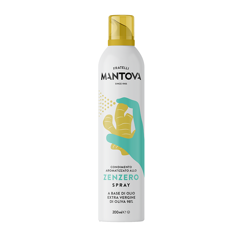 mantova10-Ginger-Flavored-Extra-Virgin-Olive-Oil-Spray.png روغن زیتون خالص فرابکر طعم زنجبیل مانتووا ایتالیا اسپری 200 سی سی - تصویر 1